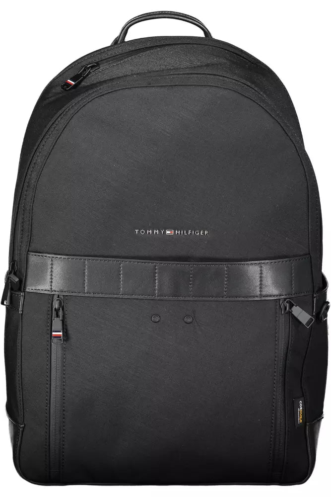 Tommy Hilfiger Black Nylon Men Men's Backpack