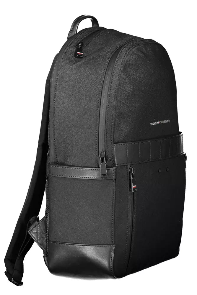 Tommy Hilfiger Black Nylon Men Men's Backpack