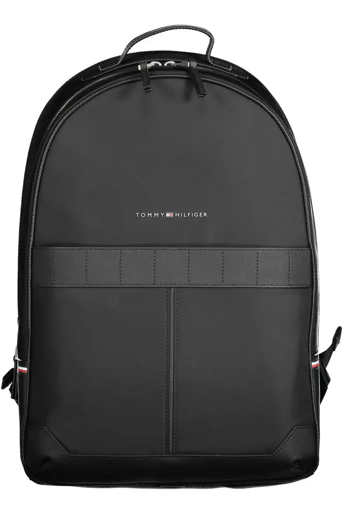 Tommy Hilfiger Black Polyester Men Men's Backpack