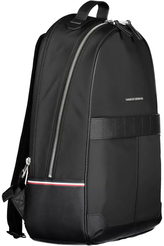 Tommy Hilfiger Black Polyester Men Men's Backpack