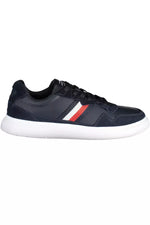 Tommy Hilfiger Blue Leather Men Men's Sneaker