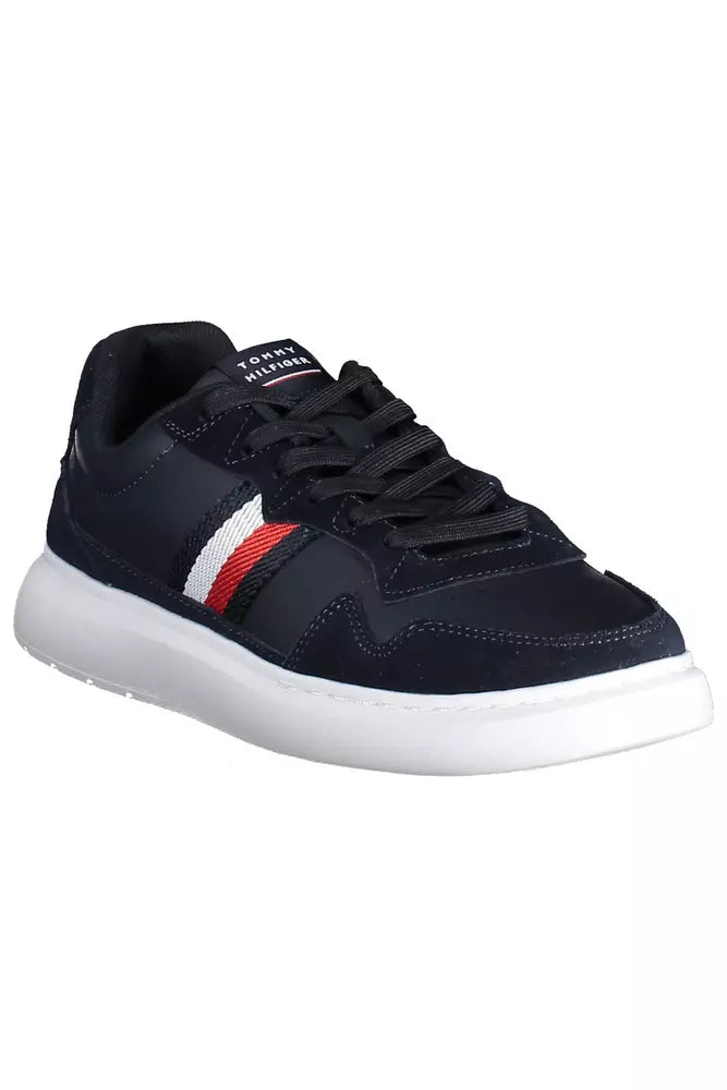 Tommy Hilfiger Blue Leather Men Men's Sneaker