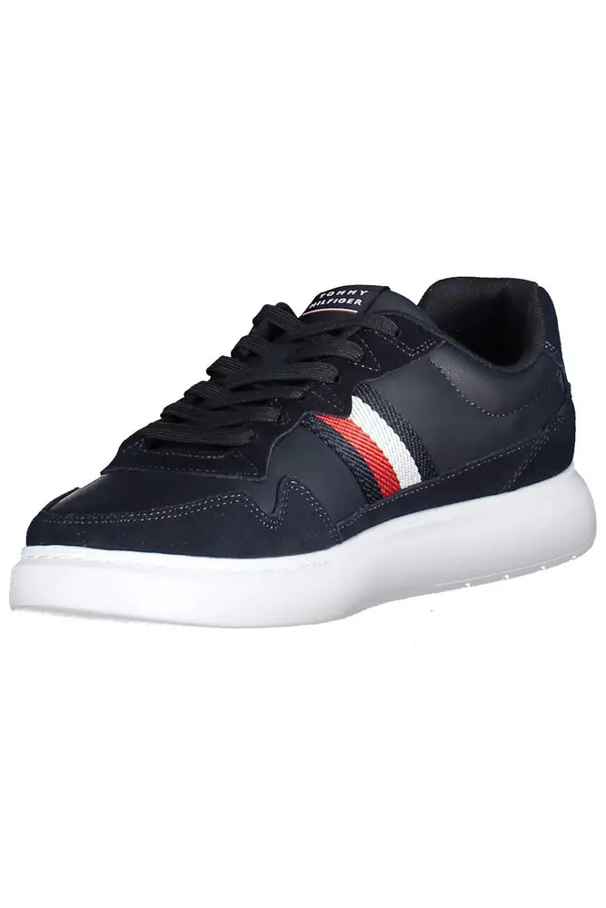 Tommy Hilfiger Blue Leather Men Men's Sneaker