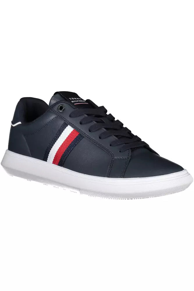 Tommy Hilfiger Blue Leather Men Men's Sneaker