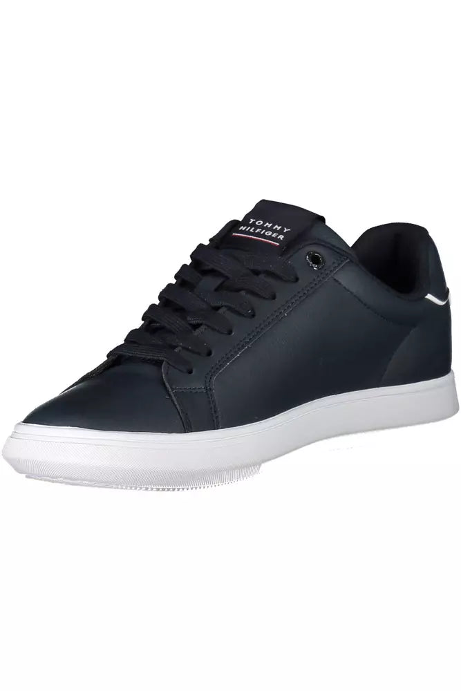 Tommy Hilfiger Blue Leather Men Men's Sneaker