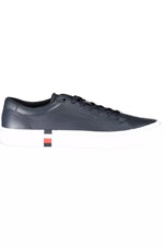 Tommy Hilfiger Blue Leather Men Men's Sneaker