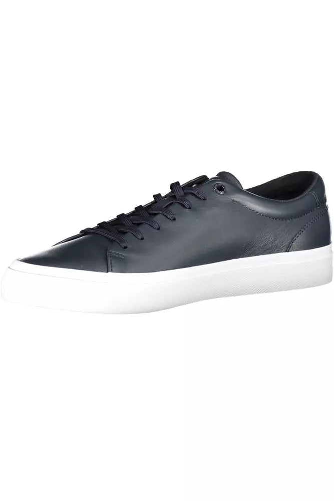 Tommy Hilfiger Blue Leather Men Men's Sneaker