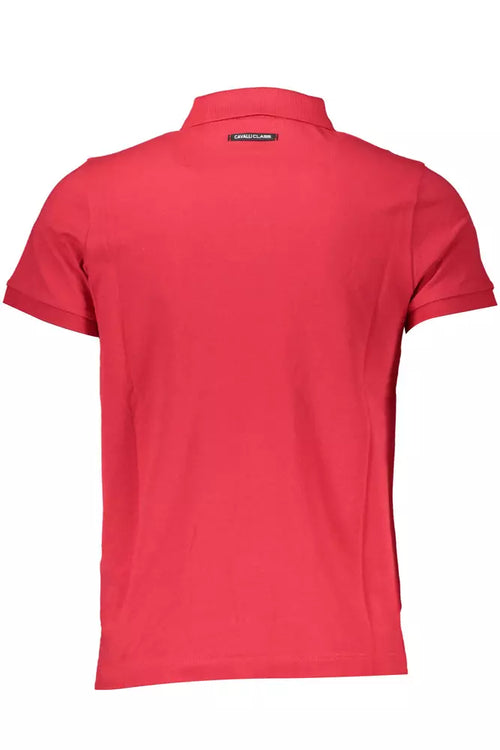 Cavalli Class Red Cotton Men Polo Men's Shirt