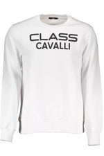 Cavalli Class White Cotton Men Men's Sweater