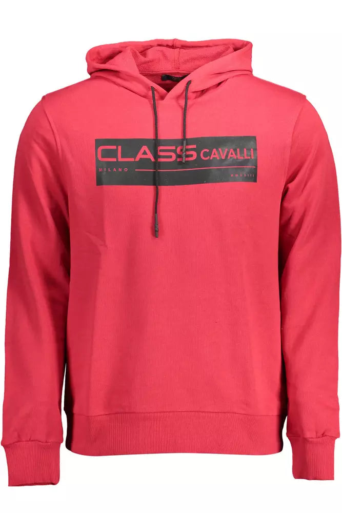 Cavalli Class Red Cotton Men Men's Sweater