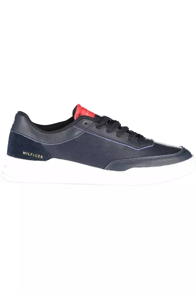 Tommy Hilfiger Blue Leather Men Men's Sneaker