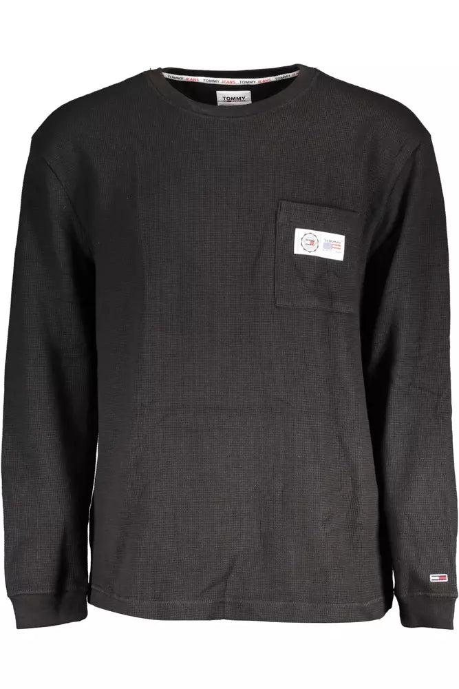 Tommy Hilfiger Black Cotton Men Men's Sweater