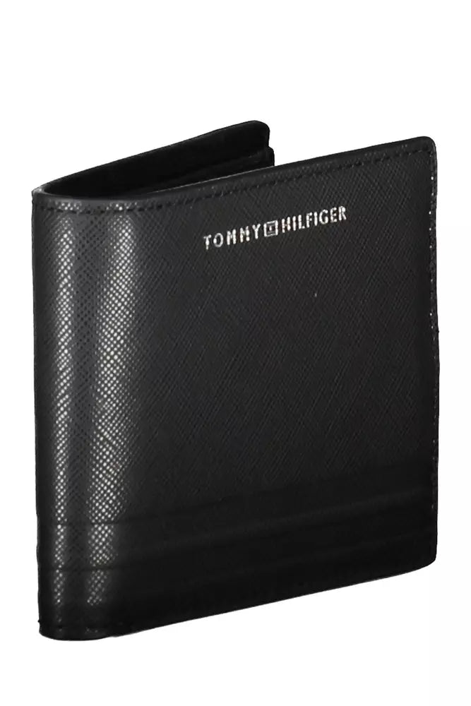 Tommy Hilfiger Black Leather Mens Men's Wallet