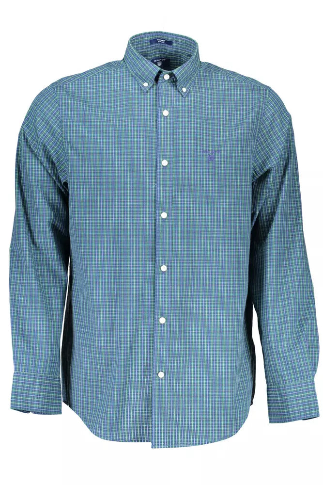 Gant Blue Cotton Men Men's Shirt