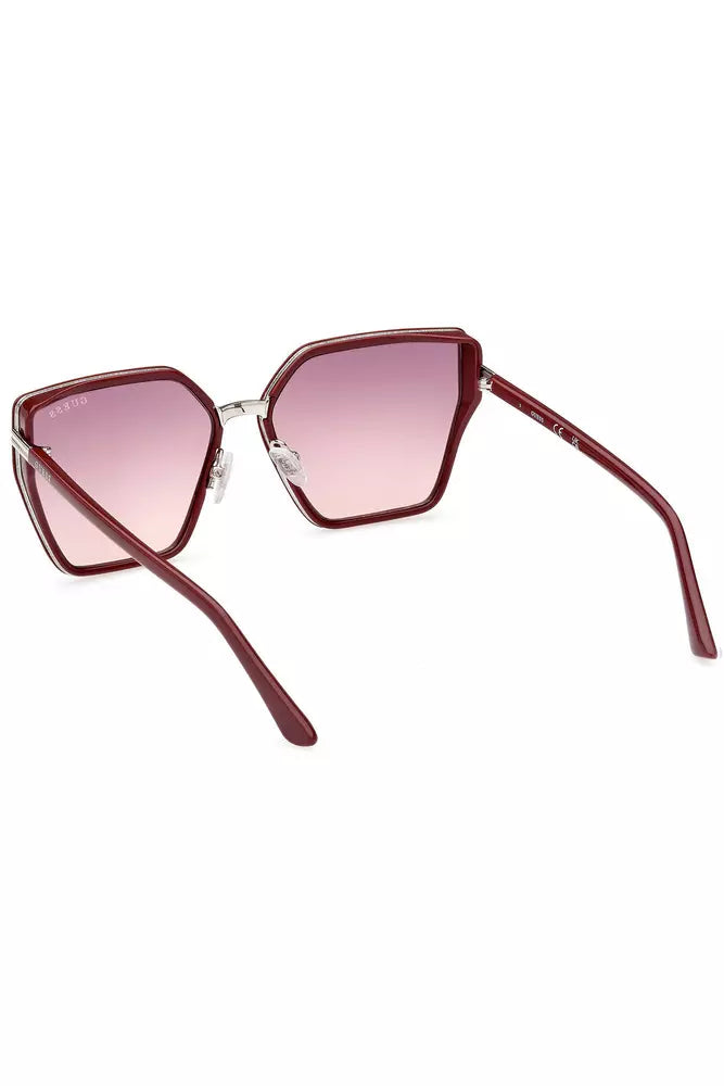 Guess Jeans Red Injected Women Women's Sunglass