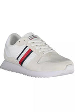 Tommy Hilfiger Eco-Conscious White Sneakers With Logo Men's Accent