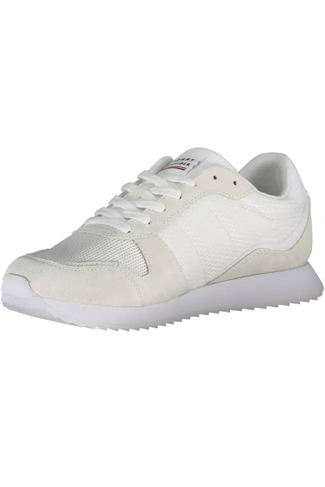 Tommy Hilfiger Eco-Conscious White Sneakers With Logo Men's Accent