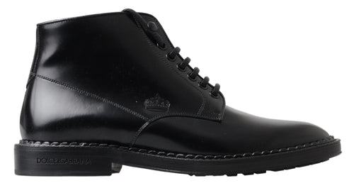 Dolce & Gabbana Elegant Black Leather Men's Men's Boots