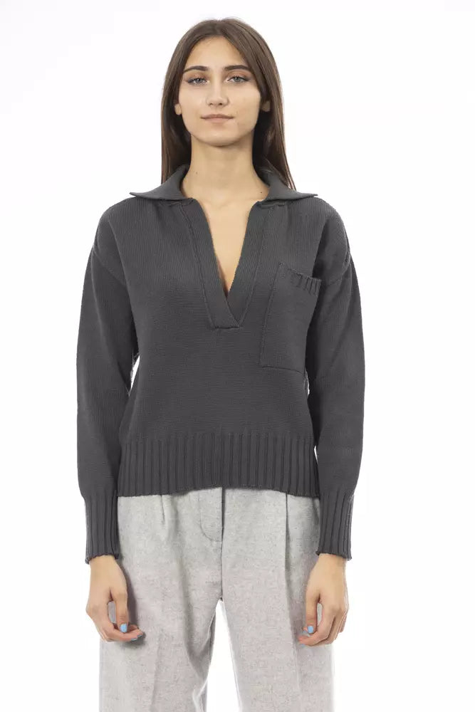 Alpha Studio Green Wool Women Women's Sweater