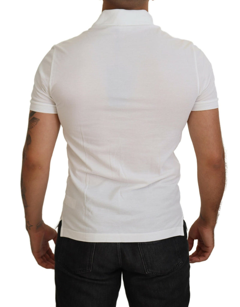 Dolce & Gabbana Elegant White Cotton Blend Men's Polo