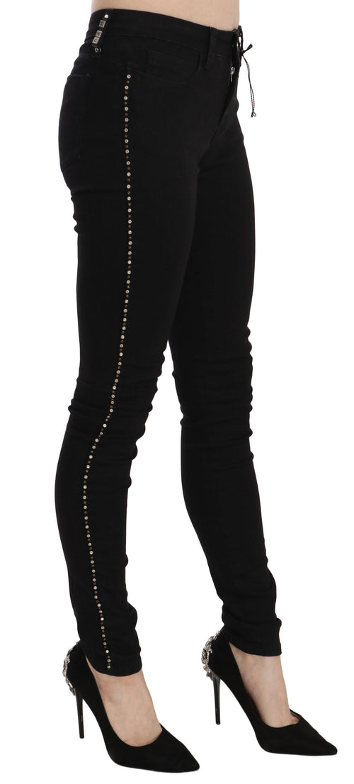 Costume National Chic Mid Waist Skinny Black Women's Denim