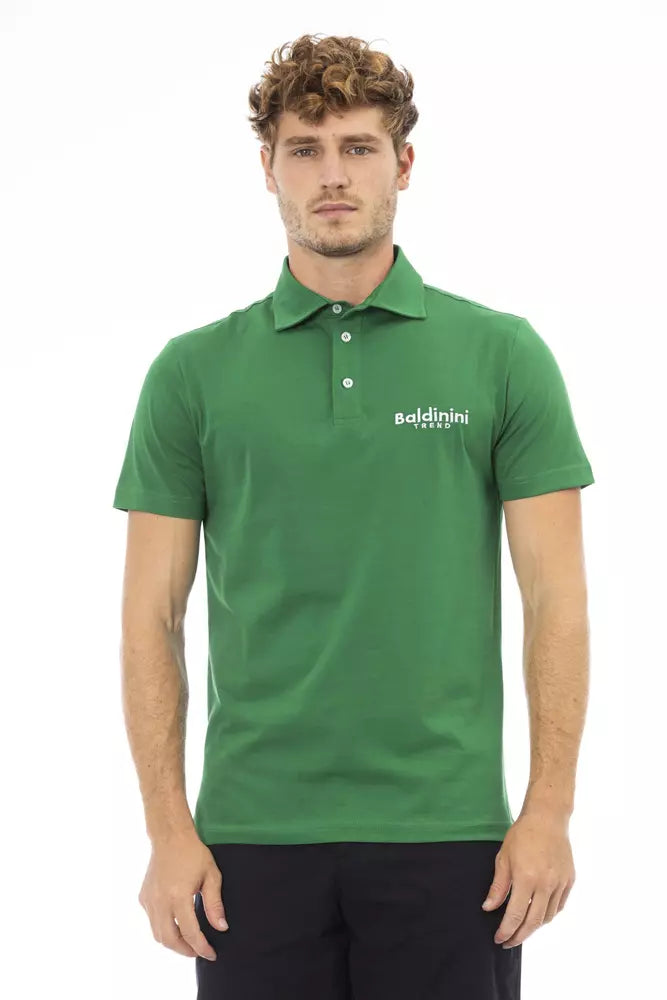 Baldinini Trend Green Cotton Men Polo Men's Shirt