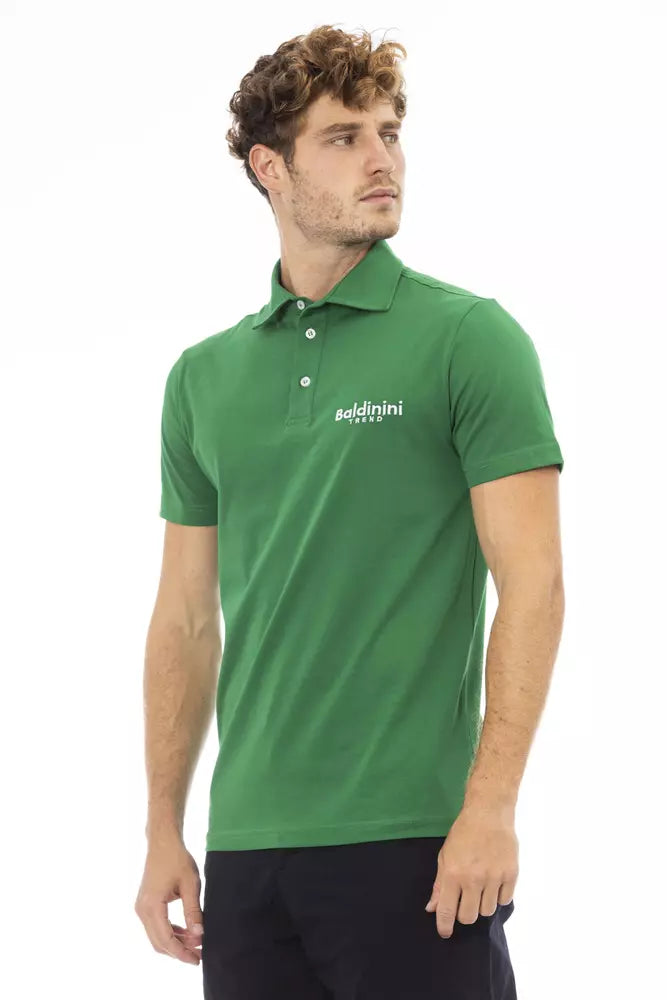 Baldinini Trend Green Cotton Men Polo Men's Shirt