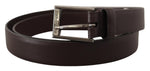 Dolce & Gabbana Elegant Dark Brown Leather Men's Belt