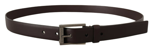 Dolce & Gabbana Elegant Dark Brown Leather Men's Belt