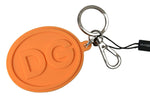 Dolce & Gabbana Chic Orange & Gold Keychain Women's Accessory