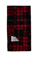 Alexander Mcqueen Men's Tartan Wool Skull Scarf In