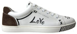 Dolce & Gabbana Sleek White Leather Casual Men's Sneakers