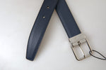 Dolce & Gabbana Aquamarine Blue Leather Men's Belt