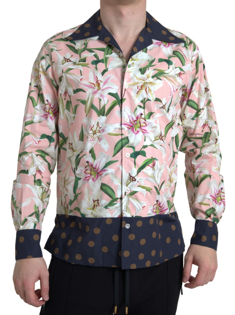 Dolce & Gabbana Elegant Slim Fit Pink Casual Men's Shirt