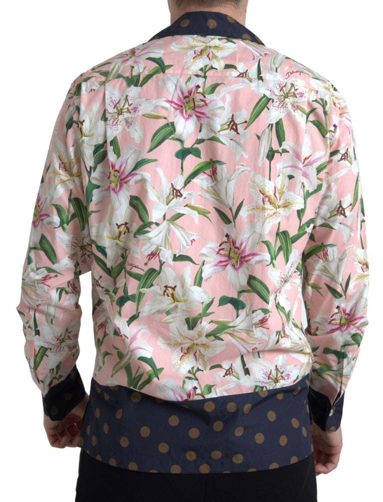 Dolce & Gabbana Elegant Slim Fit Pink Casual Men's Shirt