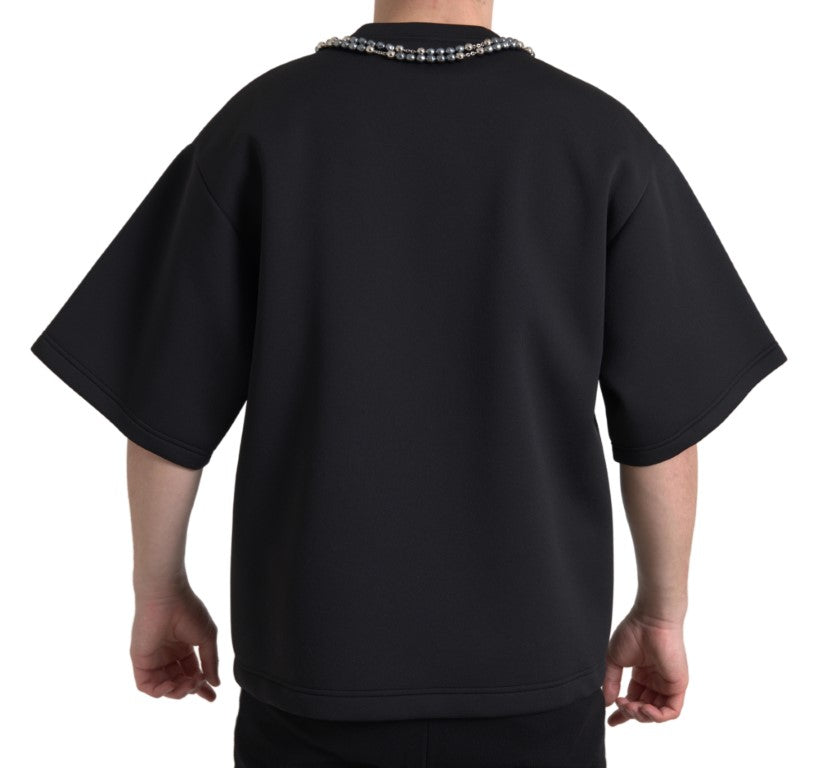 Dolce & Gabbana Embellished Neckline Casual Men's T-Shirt