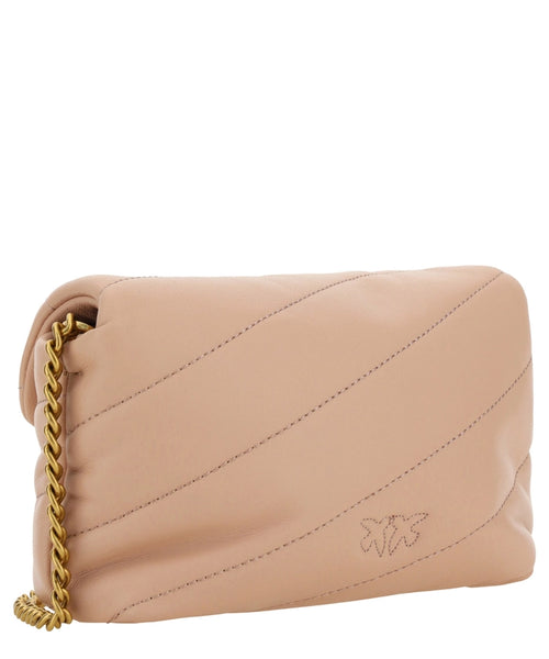 PINKO Chic Blush Quilted Crossbody Love Puff Women's Bag