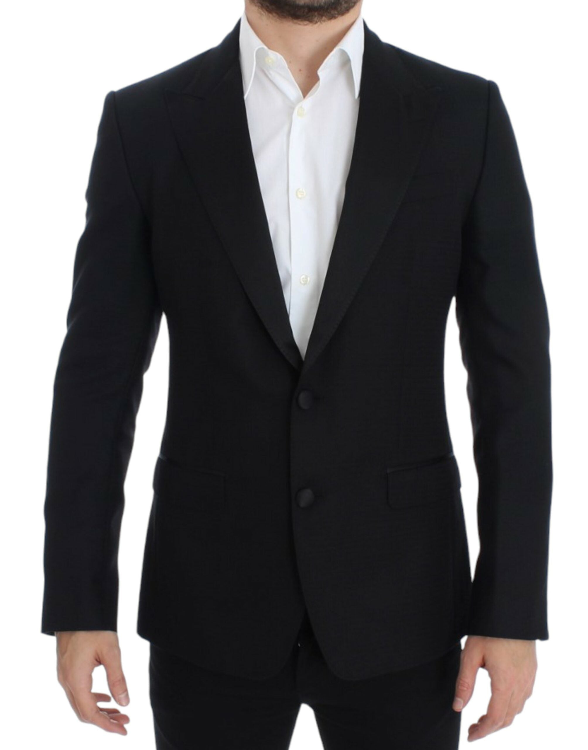 Dolce & Gabbana Elegant Black Silk Blend Sicilia Men's Blazer