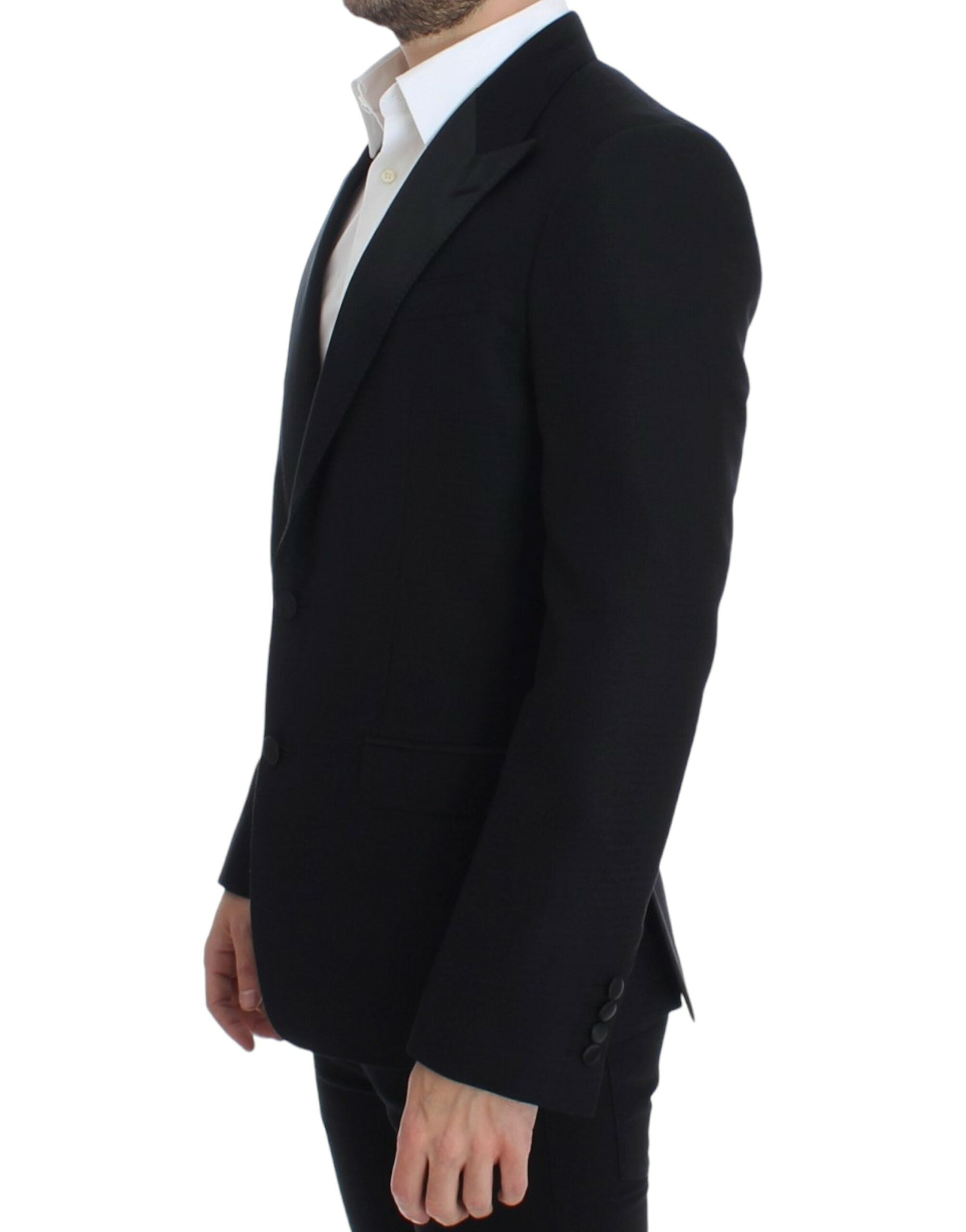 Dolce & Gabbana Elegant Black Silk Blend Sicilia Men's Blazer