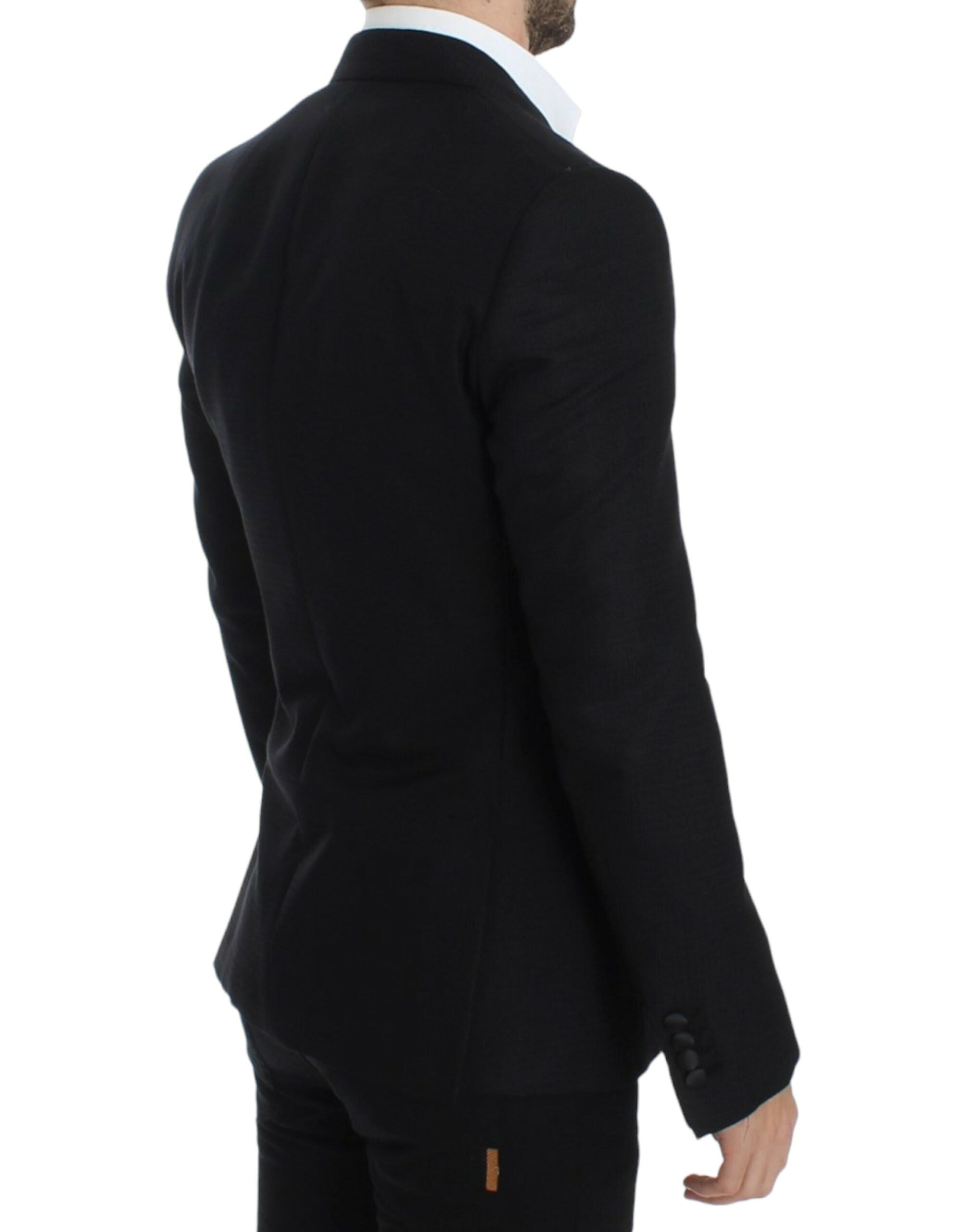 Dolce & Gabbana Elegant Black Silk Blend Sicilia Men's Blazer