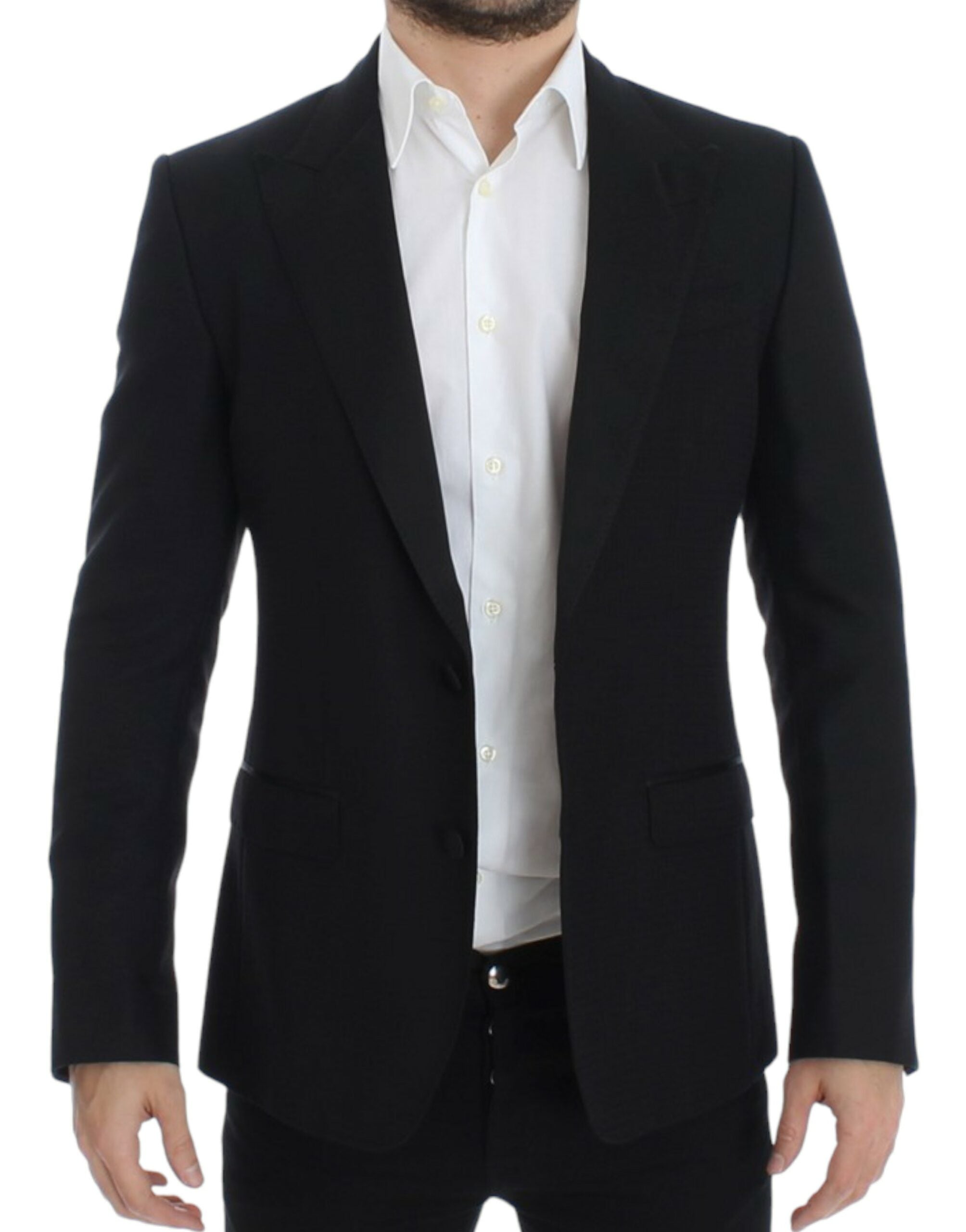 Dolce & Gabbana Elegant Black Silk Blend Sicilia Men's Blazer