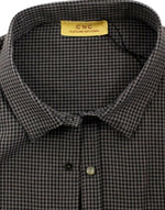 Costume National Chic Gray Checked Casual Linen Blend Men's Shirt