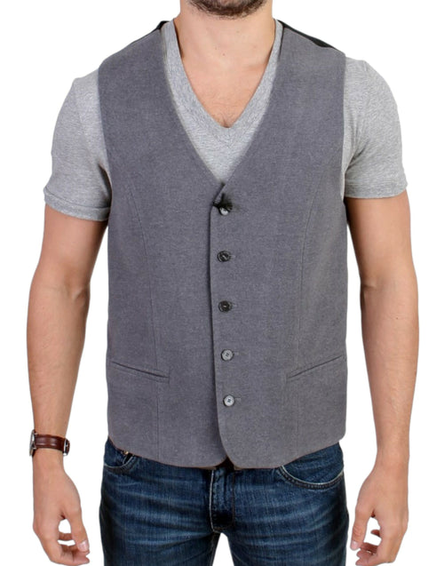 Costume National Chic Gray Casual Men's Vest