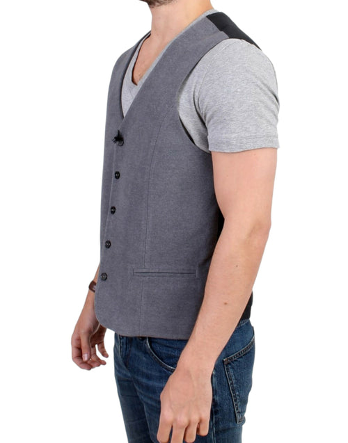 Costume National Chic Gray Casual Men's Vest