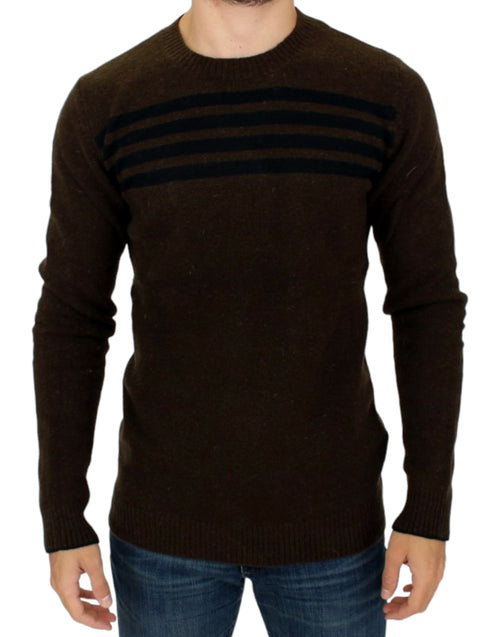 Costume National Elegant Crewneck Striped Sweater Men's Pullover