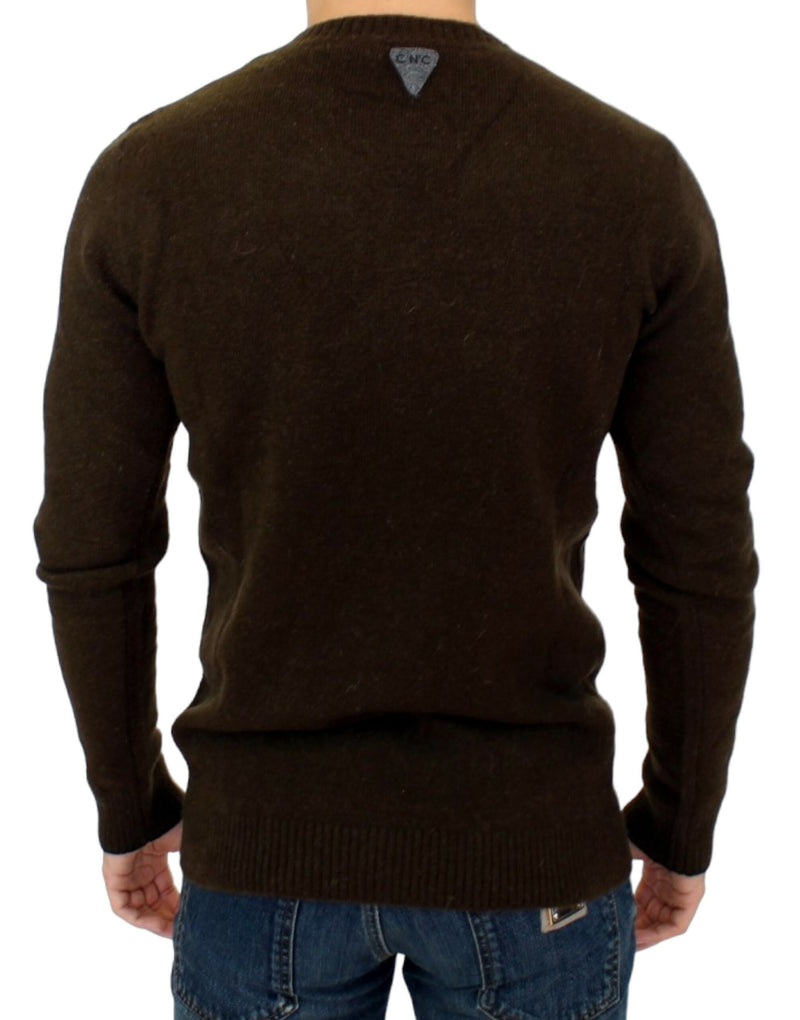 Costume National Elegant Crewneck Striped Sweater Men's Pullover