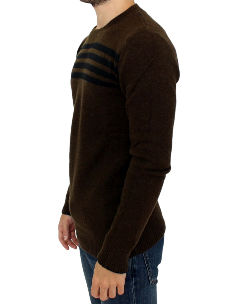 Costume National Elegant Crewneck Striped Sweater Men's Pullover