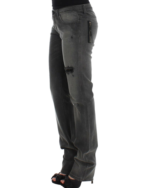 Costume National Chic Gray Straight Leg Denim Women's Delight