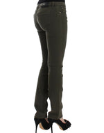 Costume National Chic Green Slim Leg Designer Women's Jeans