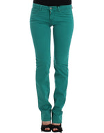 Costume National Chic Green Straight Leg Jeans for Sophisticated Women's Style